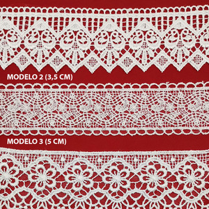 Guipur Blanco Natural (Puntilla 4,5 cm/ Entredos 3,5 cm y Puntilla 5 cm)