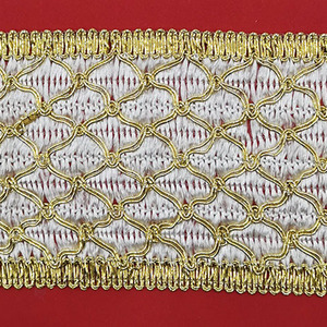 Agremán Dorado y Blanco (6,5 cm)