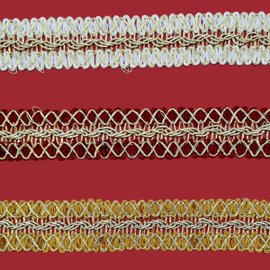 Agremán Dorado y Color (2,5 cm)