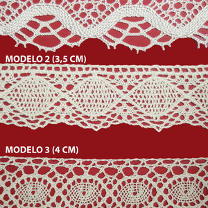 Encaje de Bolillo Beige (4 cm/ 3,5 cm y 4 cm)