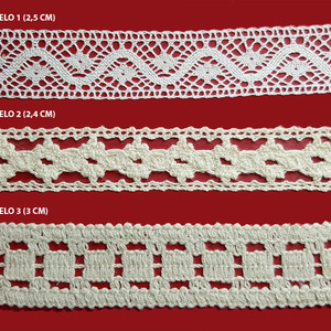 Encaje de Bolillo Beige (2,5 cm/ 2,4 cm y 3 cm)