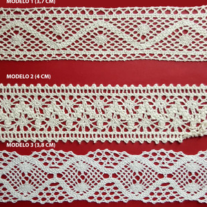 Encaje de Bolillo Beige (3,7 cm/ 4 cm y 3,8 cm)