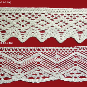 Encaje de Bolillo Beige (5 y 5,3 cm)