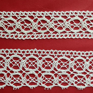 Encaje de Bolillo Beige (Entredos 2 cm y Puntilla 3 cm)