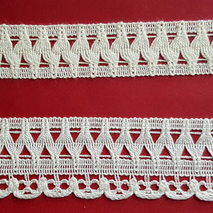 Encaje de Bolillo Beige (Entredos 2 cm y Puntilla 3 cm)