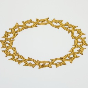 Corona de espinas bordada en oro (22,5x13cm)