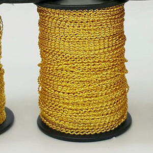 (Pieza completa) Cordón de imitación de oro entrefino entorchado
