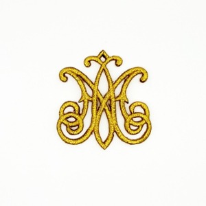 Aplique Bordado Ave María (5,5x6cm)