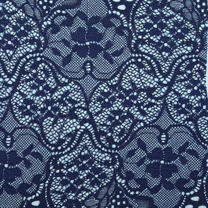 ENCAJE DE NYLON ELÁSTICO AZUL MARINO (22,5 cm)