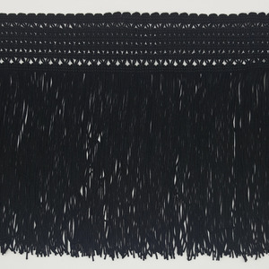 Fleco de Seda Negro (20cm)