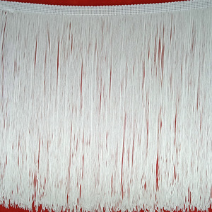 Fleco de seda Blanco (30 cm)