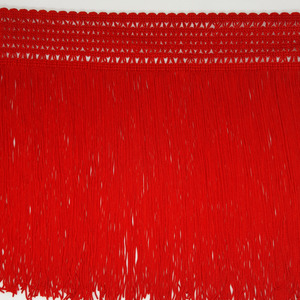 Fleco de seda Rojo  (25 cm)