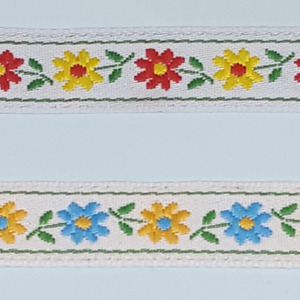 Cinta bordada flores (1 cm)