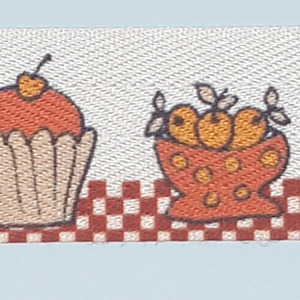 Cinta bordada motivos de cocina (2 cm)