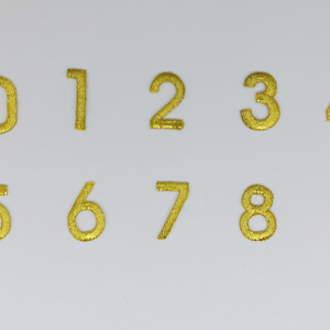 Números bordados oro (2,5cm)