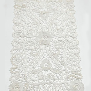Pañuelo blanco natural auténtico encaje de Bruselas (33x20cm)
