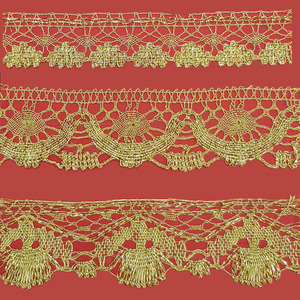 Encaje Dorado Conchas varios anchos (3cm/ 4.5cm/ 4.2cm)