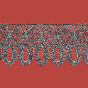 Guipur plateado viejo puntilla (7cm)
