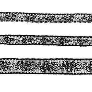 Encaje de Naylon Negro (1,9cm-2cm-3,2cm)