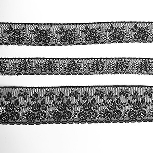 Encaje de Naylon Negro (3cm-3,8cm-6,6cm)