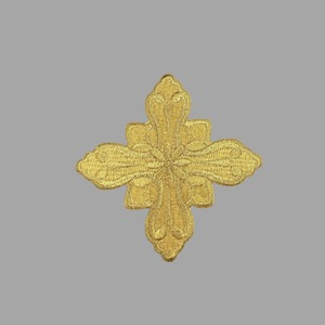 Cruz bordada oro (10,5x10,5cm)