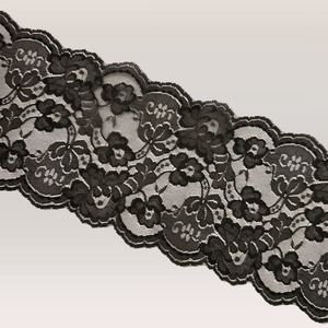 Encaje de Naylon Negro (14 cm)