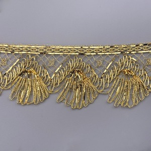 ENCAJE ORO HOJUELA/HOJILLA ENTREFINA ANCHO 6CM