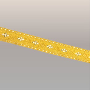 Galón dorado combinado con Marfil (3,8 cm)