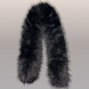 Cuello de pelo sintético Negro (Coser)
