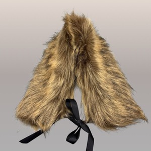 Cuello de pelo sintético Camel (quita y pon)