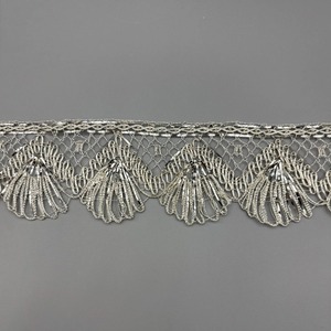 ENCAJE PLATA HOJUELA/HOJILLA ENTREFINA ANCHO 6CM