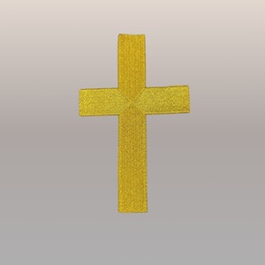 Cruz bordada oro (18cm x 11cm)