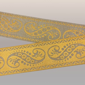 Cinta bordada dorada (6,5cm)