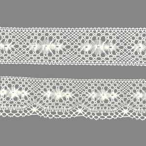 Encaje blanco de Bolillo Fino efecto Valencien (4 y 5 cm)