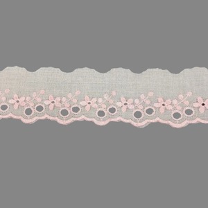 Tira bordada Rosa (3,5 cm)