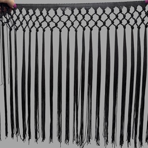 Fleco de seda Negro (40 cm)