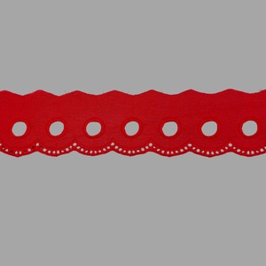 Tira bordada Rojo (4 cm)