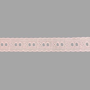 Entredos tira bordada Rosa(3 cm)