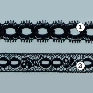 Encaje de Nylon Negro (2cm y 1.5cm)