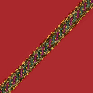 Agremán Dorado, Rojo y Verde (1,5 cm)