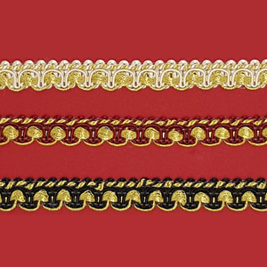 Agremán Dorado y Beig/ Rojo/ Negro (1 cm)