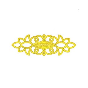 Aplique Bordado termoadhesivo filigrana oro (13,5cm)