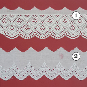 Tiras bordadas blancas (5cm)