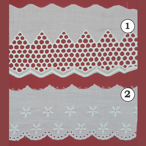 Tiras bordadas blancas (8.5cm- 6cm)