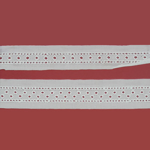 Tiras bordadas blancas (2.5cm-3cm)