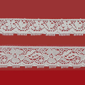 Encaje de Naylon Blanco puntilla 1.5cm-2cm