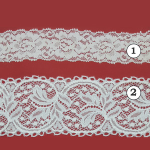 Encaje de Nylon Elástico Blanco puntilla 3.5cm-6cm