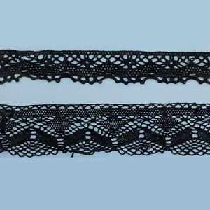 Puntilla de bolillo negro (2.7cm-4cm)