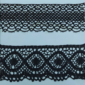 Puntilla de bolillo negro (5cm-6.5cm)