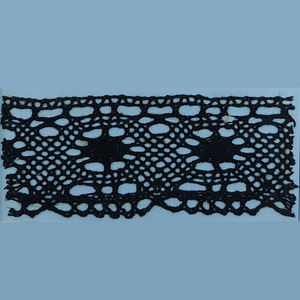 Puntilla de bolillo negro (6cm)